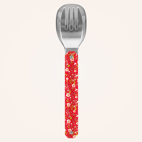 Blumen rot Mini Besteck 12h12 mit Spife