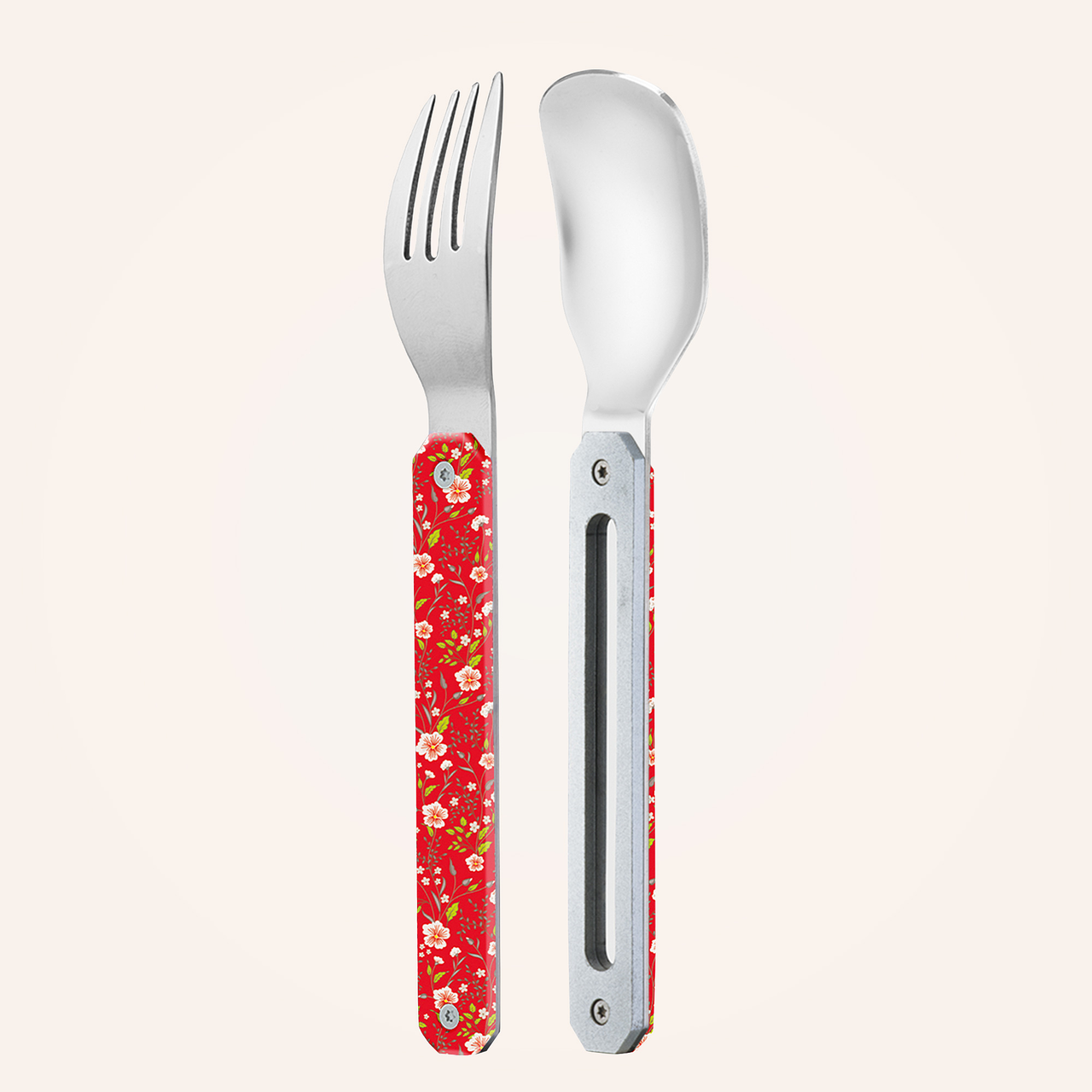 Blumen rot Mini Besteck 12h12 mit Spife