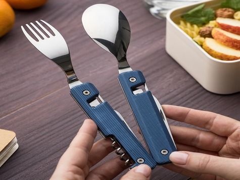 Multi Besteck 13:25, Aluminium blau