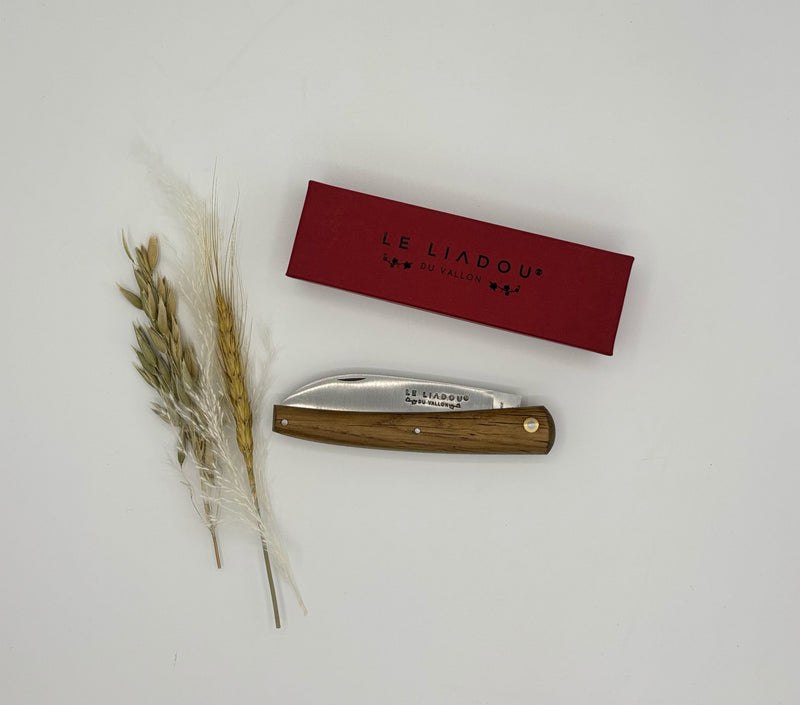 Le Liadou® 12 cm Taschenmesser – Eiche - Französische Handwerkskunst mit Tradition mit