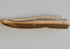 Laguiole „The Legend“ – Französisches Klappmesser 12 cm mit patentierter Double-Action & Holzgriff Pistazie