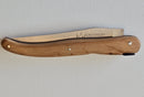 🐝 LAGUIOLE VILLAGE – RESSORTS À POMPE – Modell DOUBLE EFFET Klappmesser 12 cm mit patentierter Double-Action & Holzgriff Wacholder