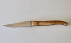 Laguiole „The Legend“ – Französisches Klappmesser 12 cm mit patentierter Double-Action & Holzgriff Wacholder