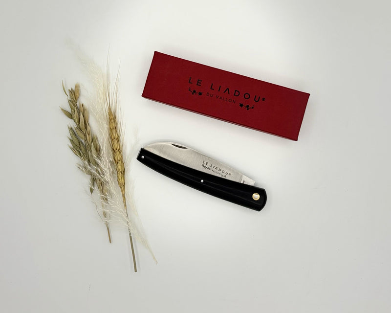 Le Liadou® 12 cm Taschenmesser – Ebenholz - Französische Handwerkskunst mit Tradition mit