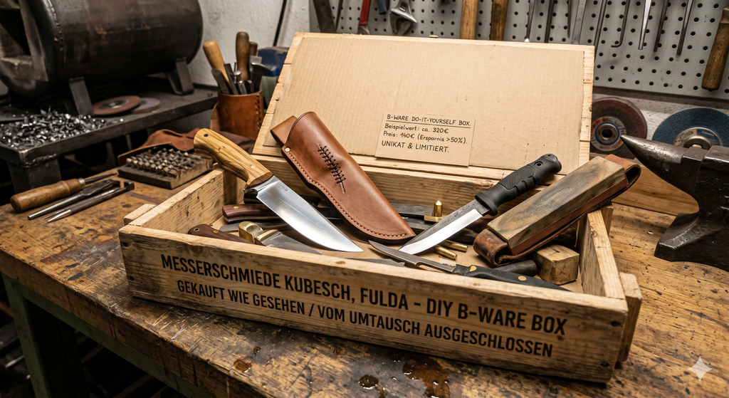 Ehrlicher Stahl für Macher: Die streng limitierte 200€ DIY-B-Messer-Box (B-Ware)