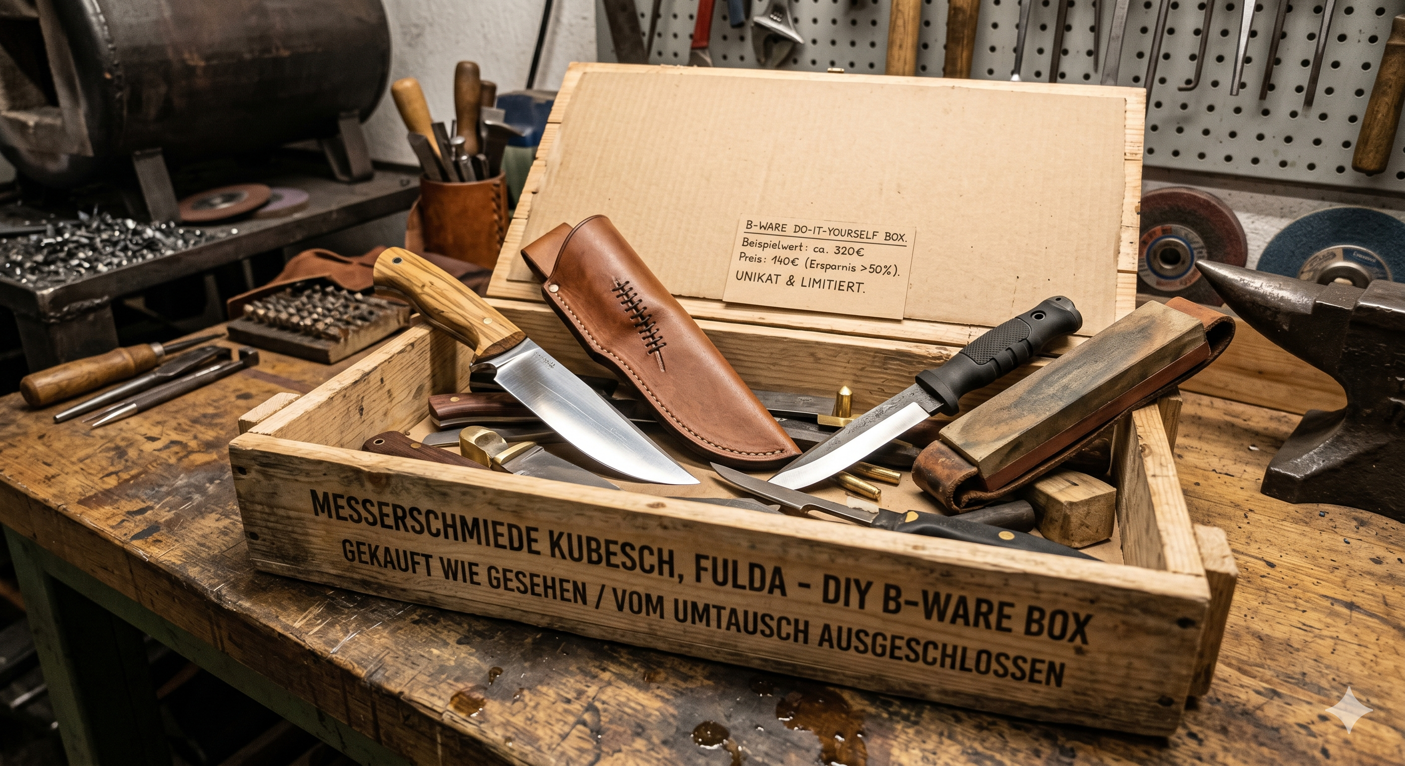 Das Arsenal für Kenner: Die exklusive 400€ Premium-DIY-B-Messer-Box (B-Ware)
