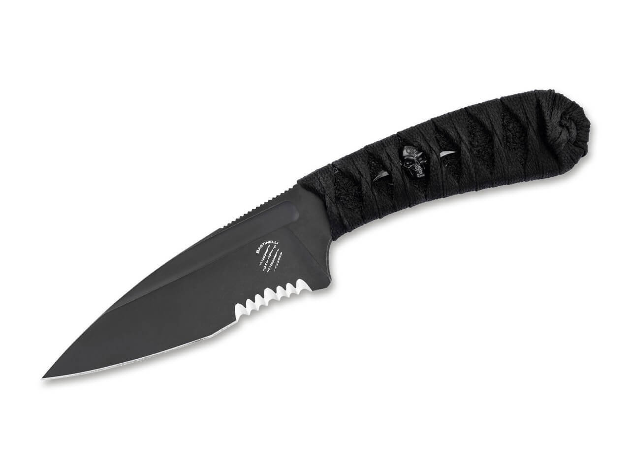 Bastinelli Knives Sin Black Tsuka Wrap Bronze Menuki