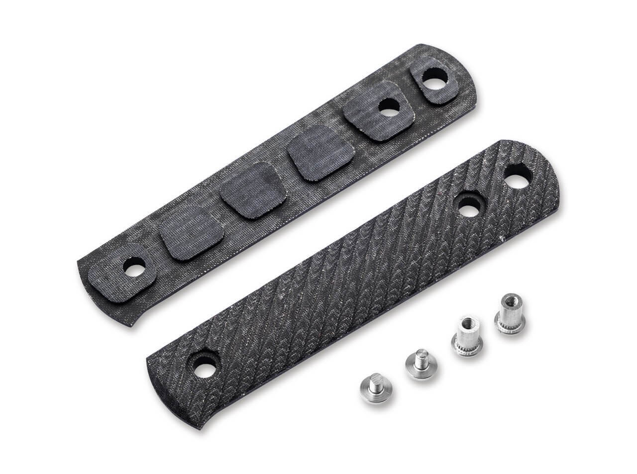 Böker BFF Packlite Griffschalen Leinen Micarta Schwarz & Weiß Rope