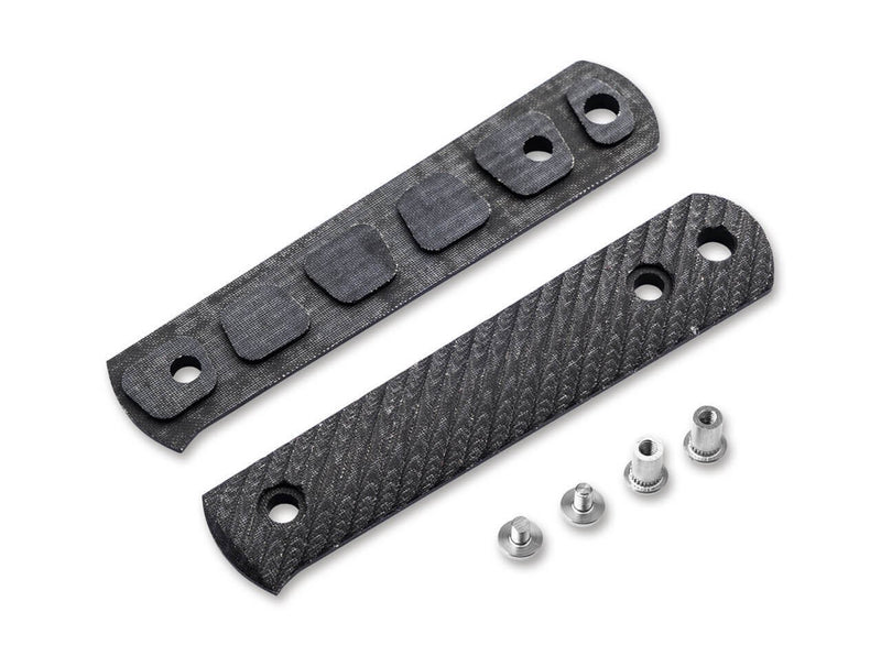 Böker BFF Packlite Griffschalen Leinen Micarta Schwarz & Weiß Rope