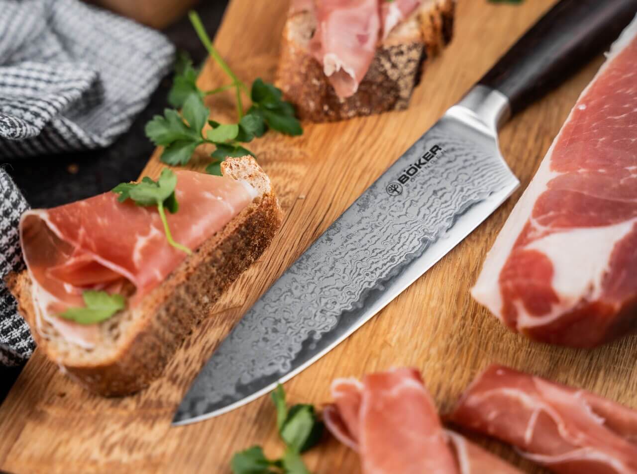 Böker Meisterklinge Damast Kochmesser Klein