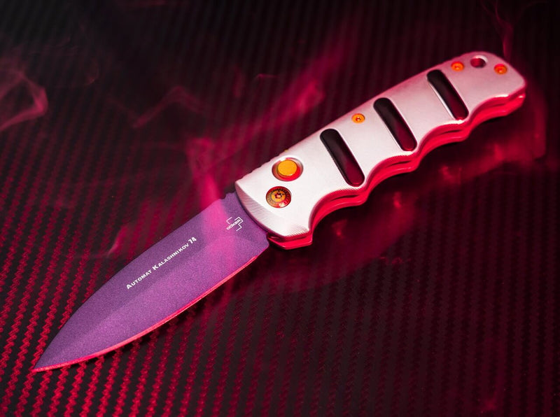 Böker Plus BHQ AKS-74 Mace Windu Silver & Purple