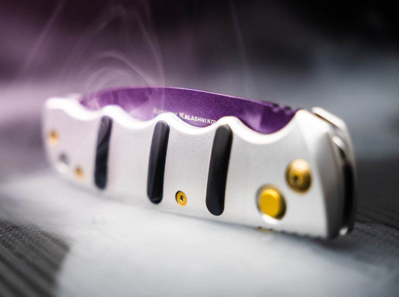 Böker Plus BHQ AKS-74 Mace Windu Silver & Purple