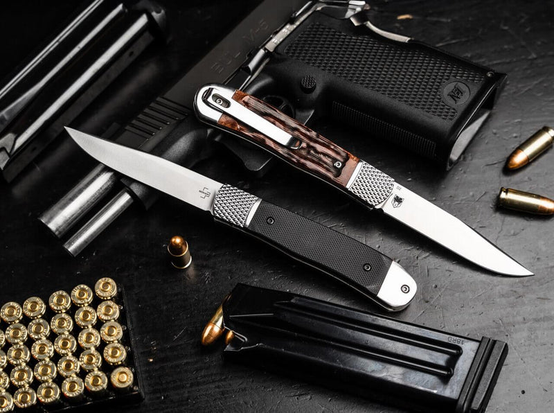 Böker Plus Hidden Release Trapper Appaloosa Bone