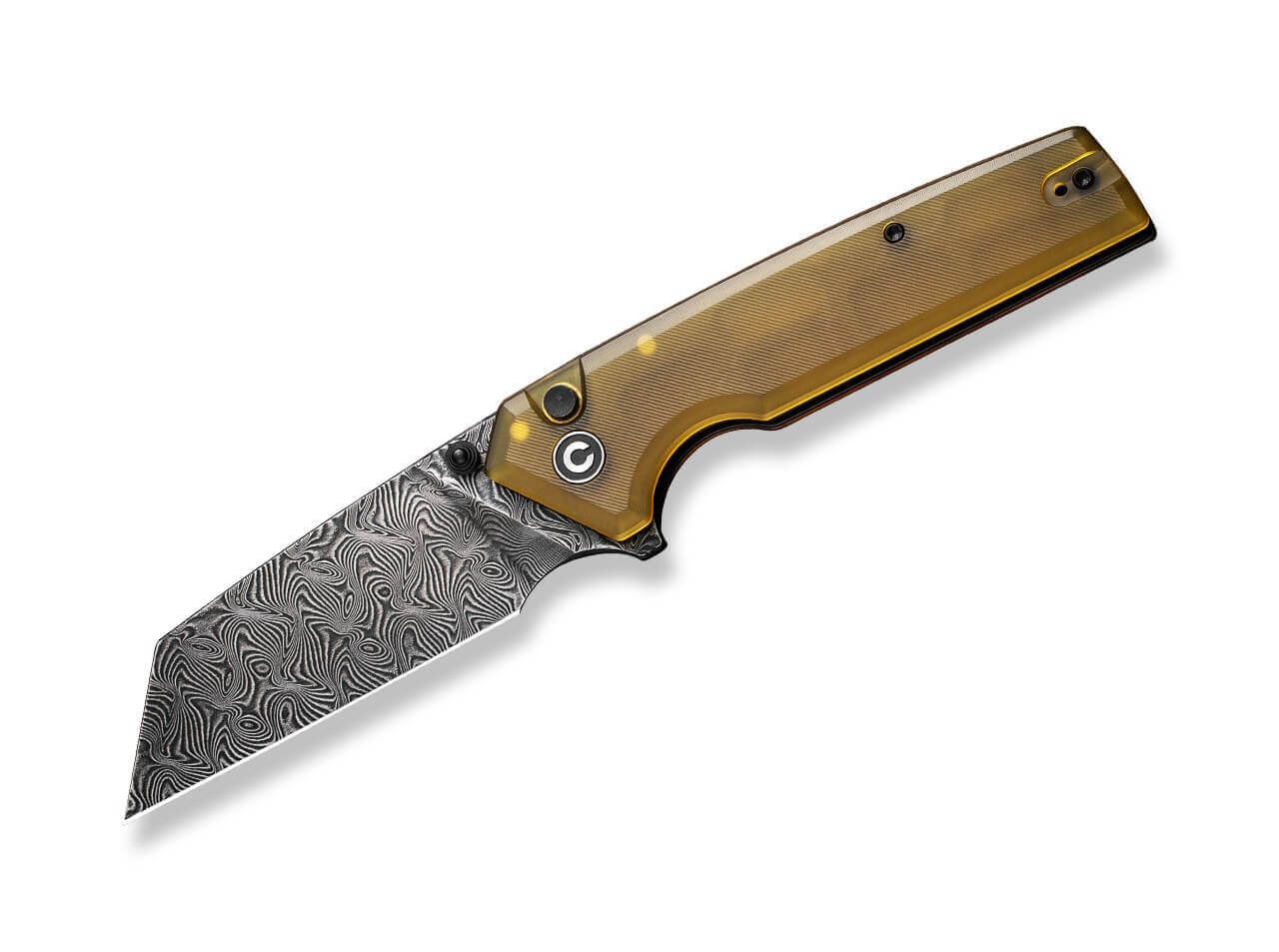 CIVIVI Amirite 4 Reverse Tanto Ultem Amber Damascus