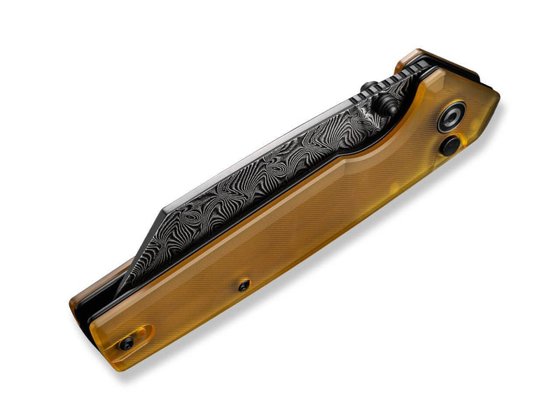 CIVIVI Amirite 4 Reverse Tanto Ultem Amber Damascus