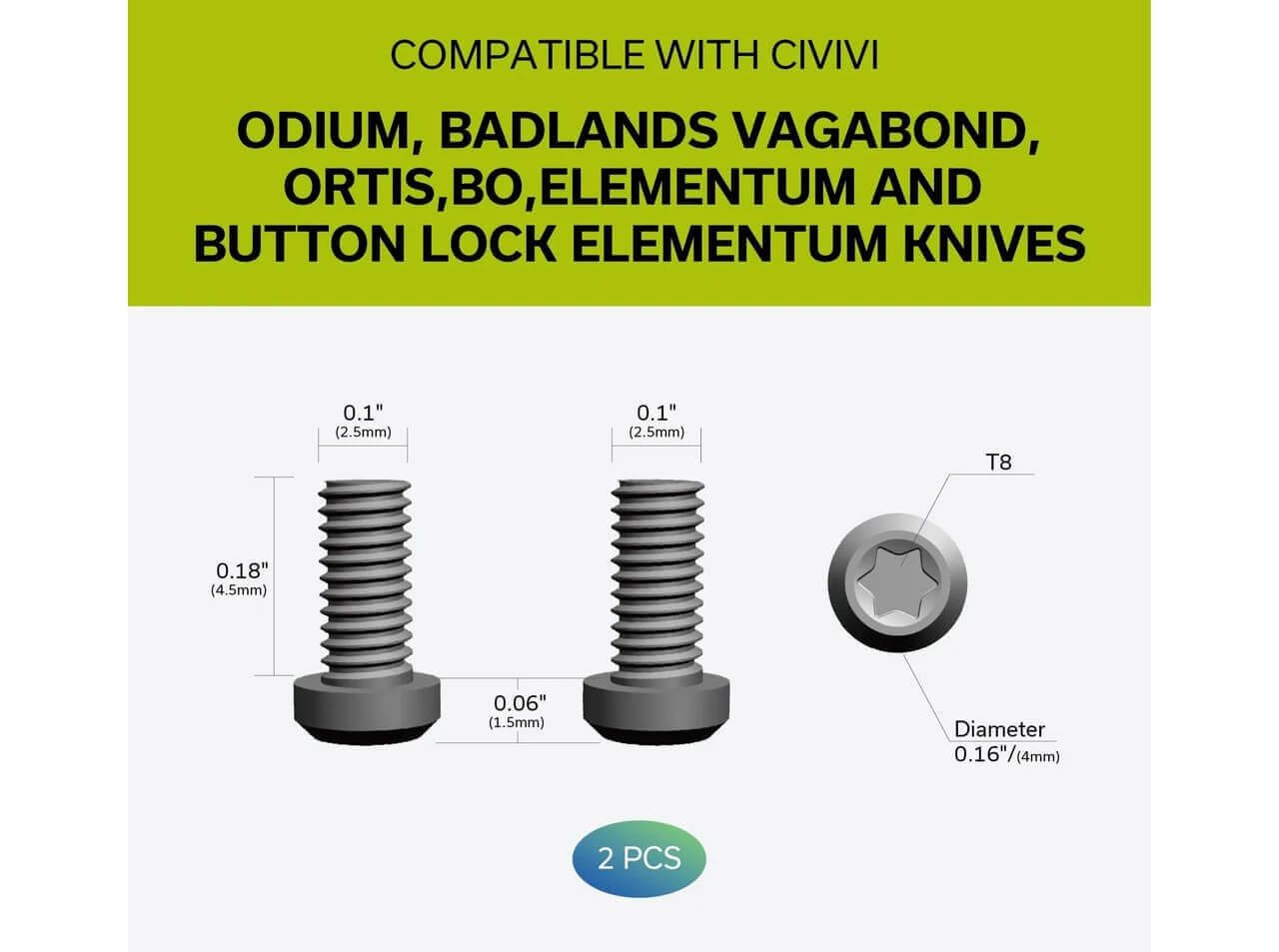 CIVIVI Black Titanium Clip T001B