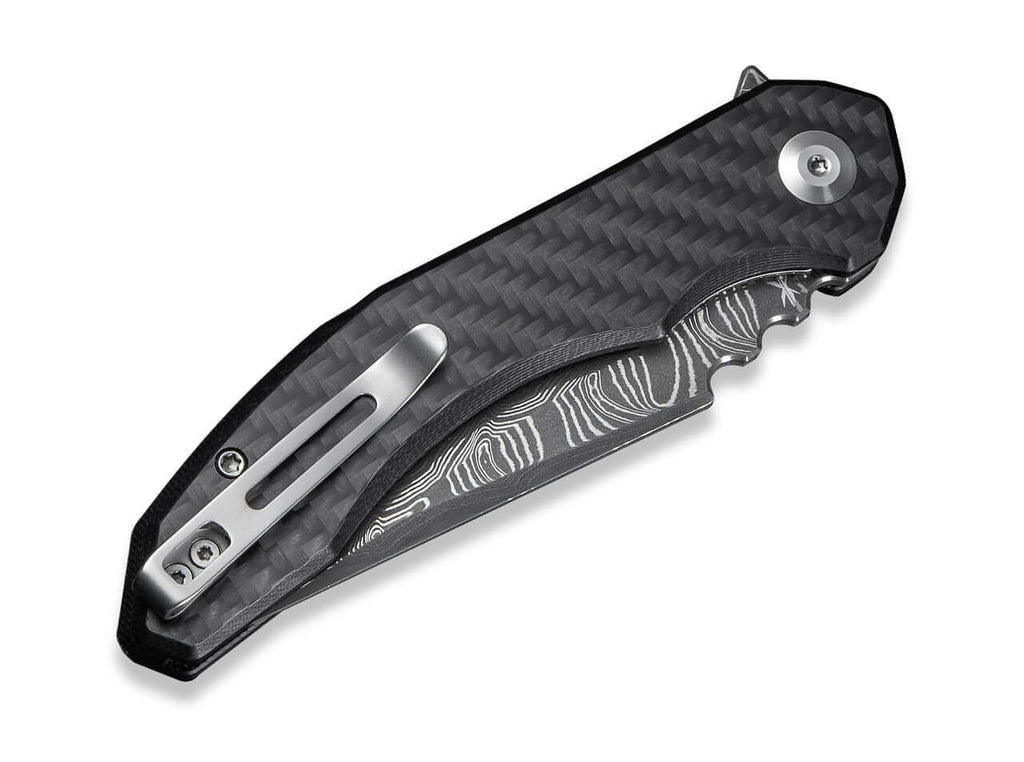 Bluetick Damascus Carbon & G10