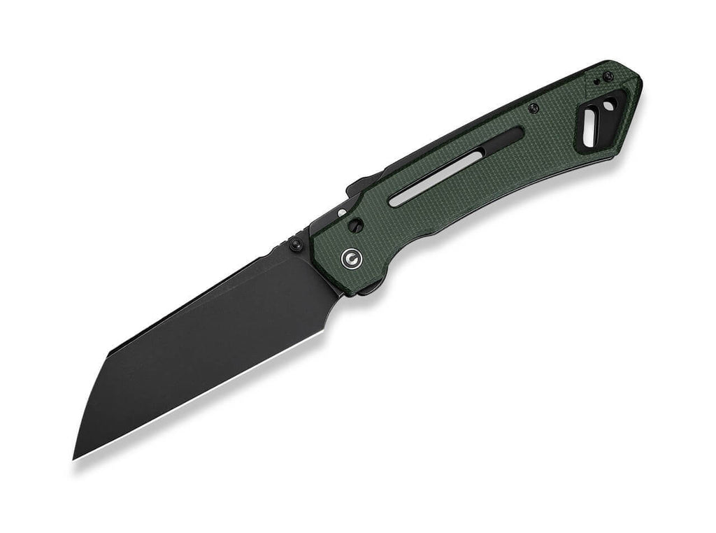 Buster FG Nitro-V Green Micarta Black Stonewashed