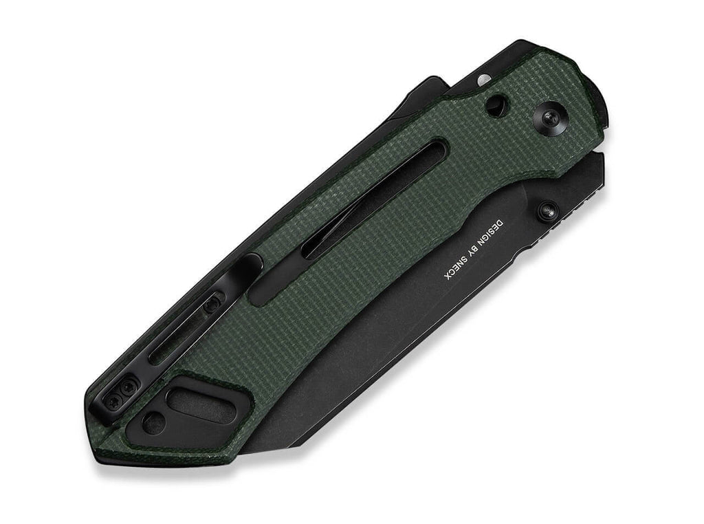 Buster FG Nitro-V Green Micarta Black Stonewashed