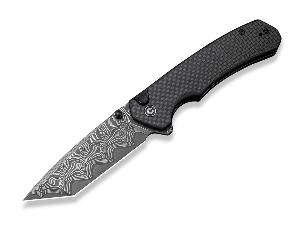 Button Lock Brazen Damascus C10 & CF