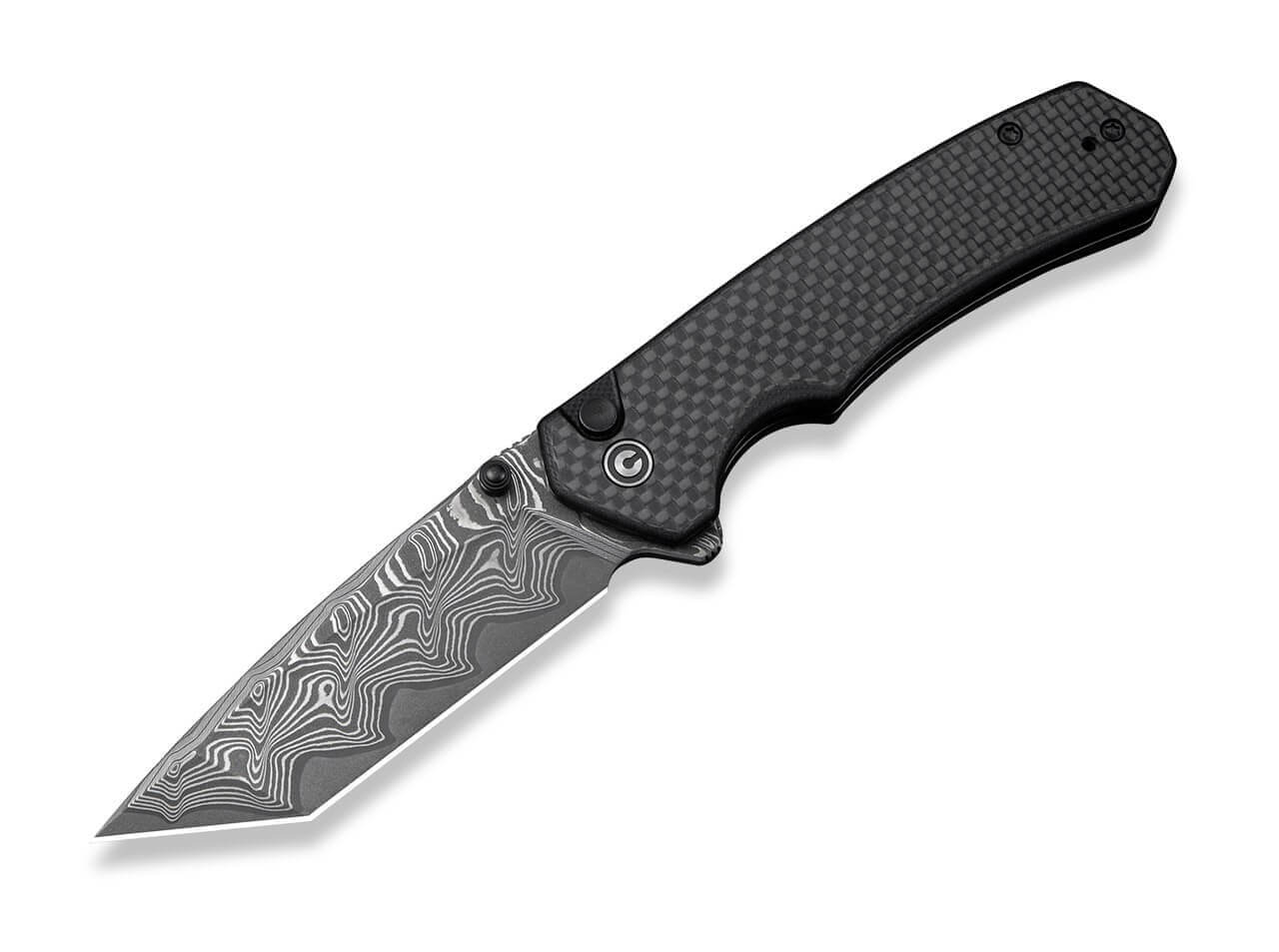 Button Lock Brazen Damascus C10 & CF