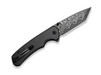 Button Lock Brazen Damascus C10 & CF