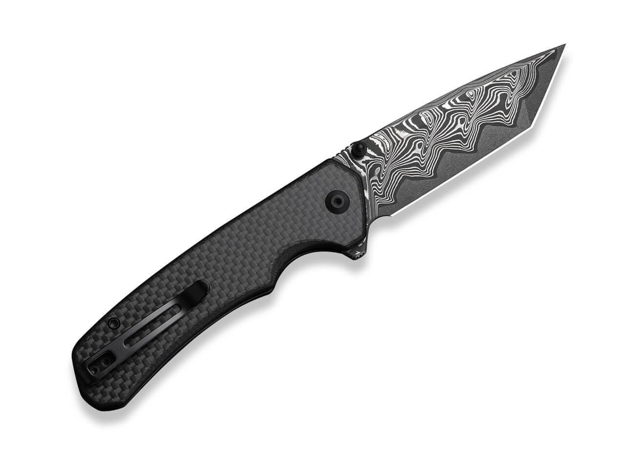 Button Lock Brazen Damascus C10 & CF