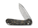 CIVIVI Button Lock Elementum II Shredded CF Golden Resin Damascus