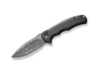 Button Lock Praxis Aluminum Black Damascus