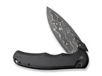 Button Lock Praxis Aluminum Black Damascus