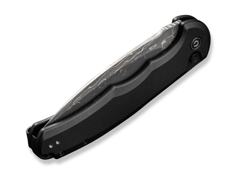 CIVIVI Button Lock Praxis Aluminum Black Damascus