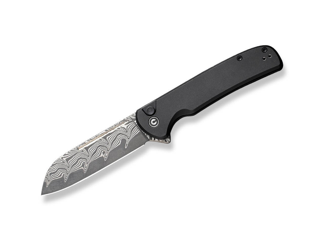 CIVIVI Chevalier II Aluminum Black Damascus