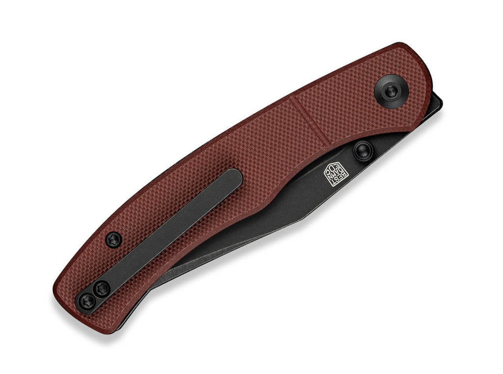 Clingman Nitro-V G10 Burgundy Black Stonewash