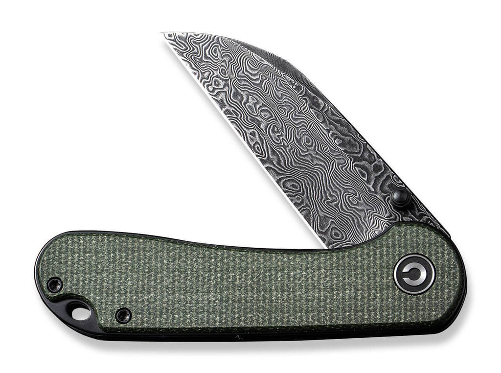 Elementum Micarta Green Damascus