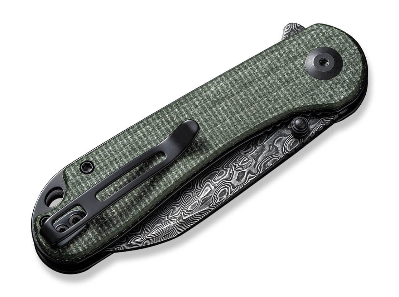 Elementum Micarta Green Damascus