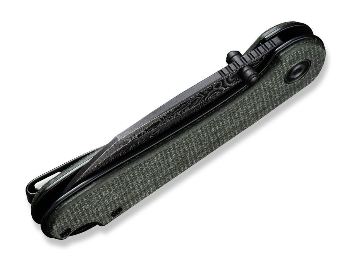 Elementum Micarta Green Damascus