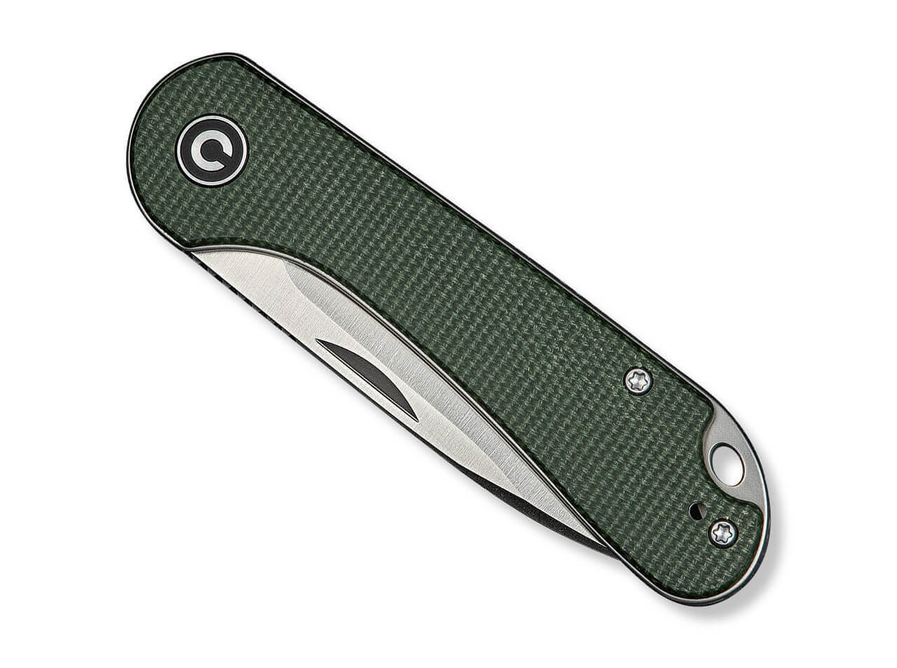 Elementum Slip Joint 14C28N Micarta Green
