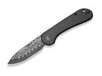Elementum Slip Joint Damascus Twill CF