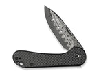 Elementum Slip Joint Damascus Twill CF