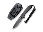Fixed Blade Elementum Ebony Damascus