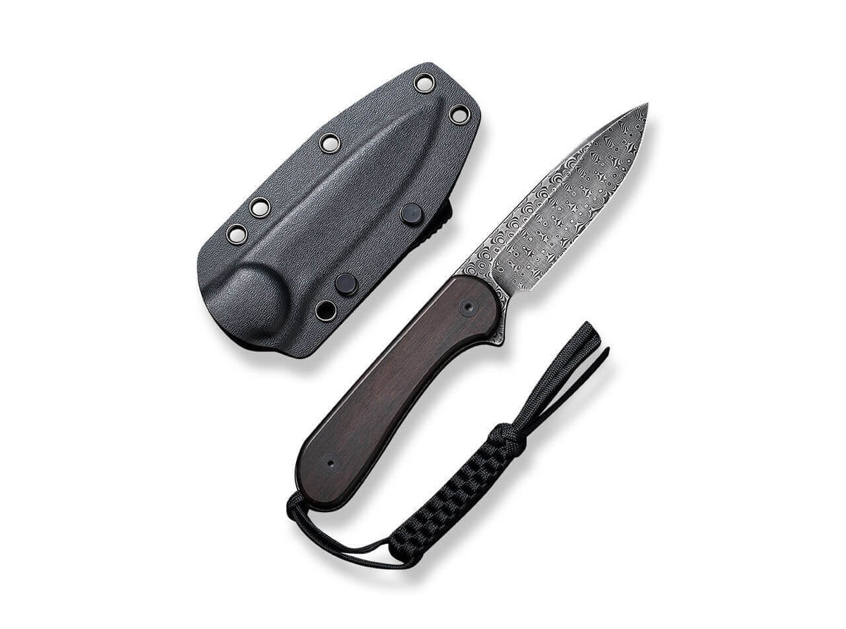 Fixed Blade Elementum Ebony Damascus