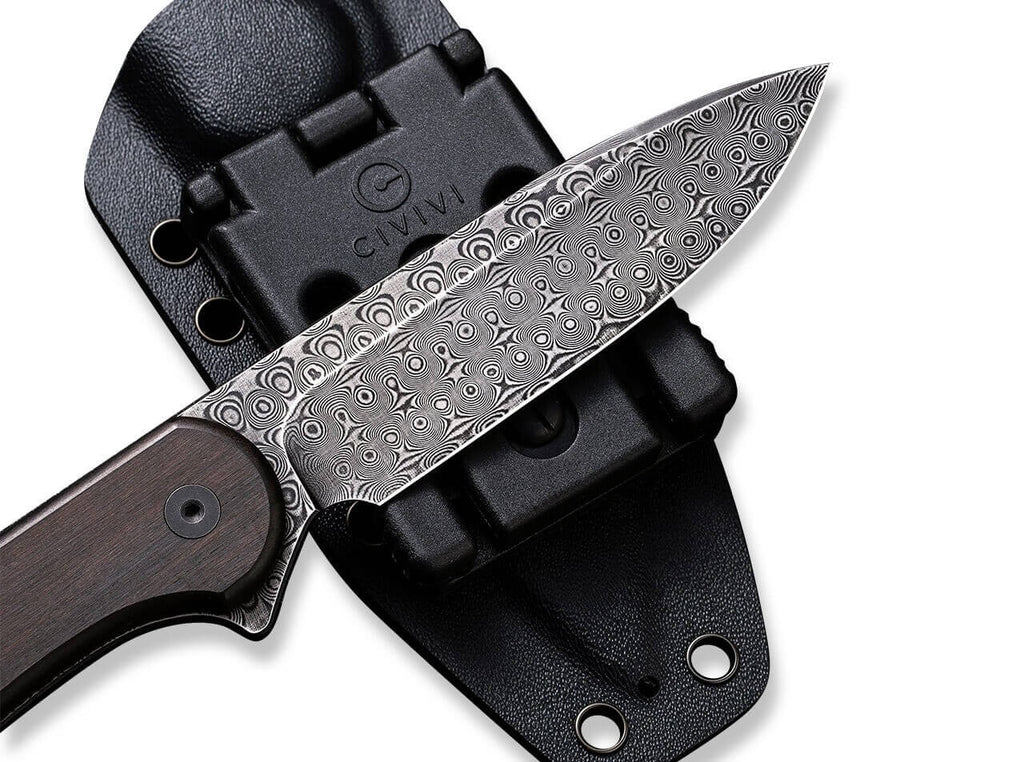 Fixed Blade Elementum Ebony Damascus
