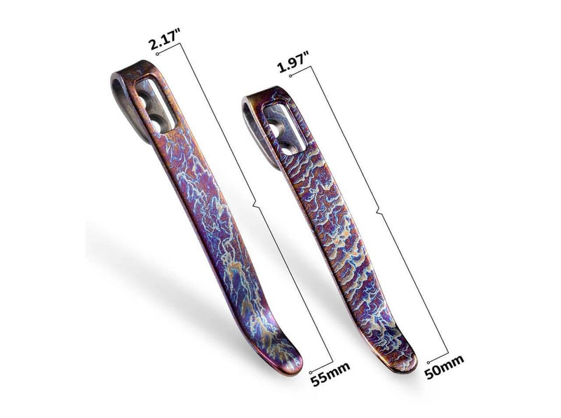 CIVIVI Four Flamed Titanium Clips T002C