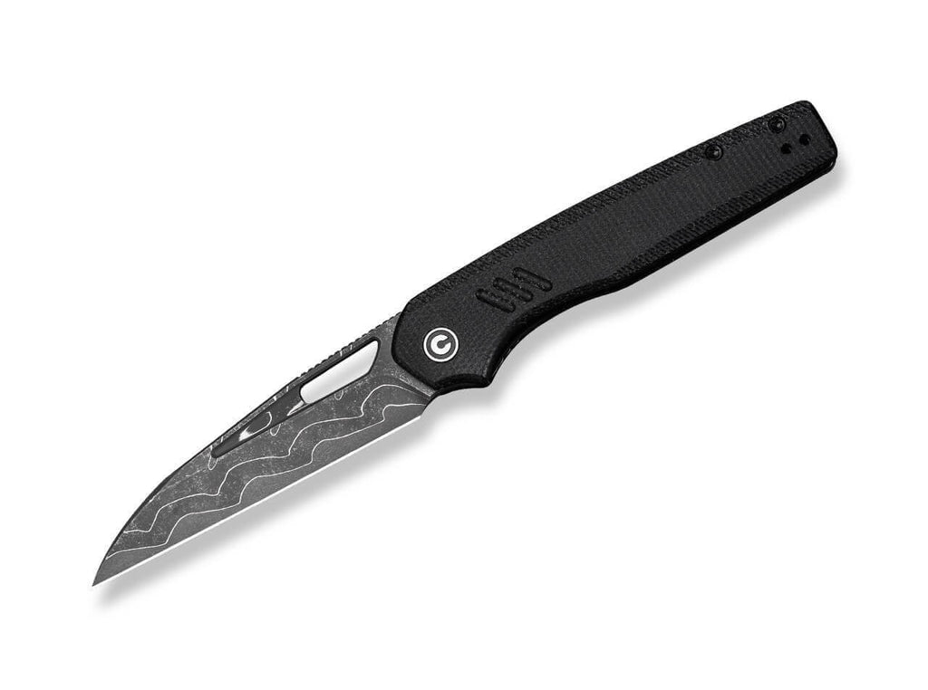 Guile Damascus Black Micarta