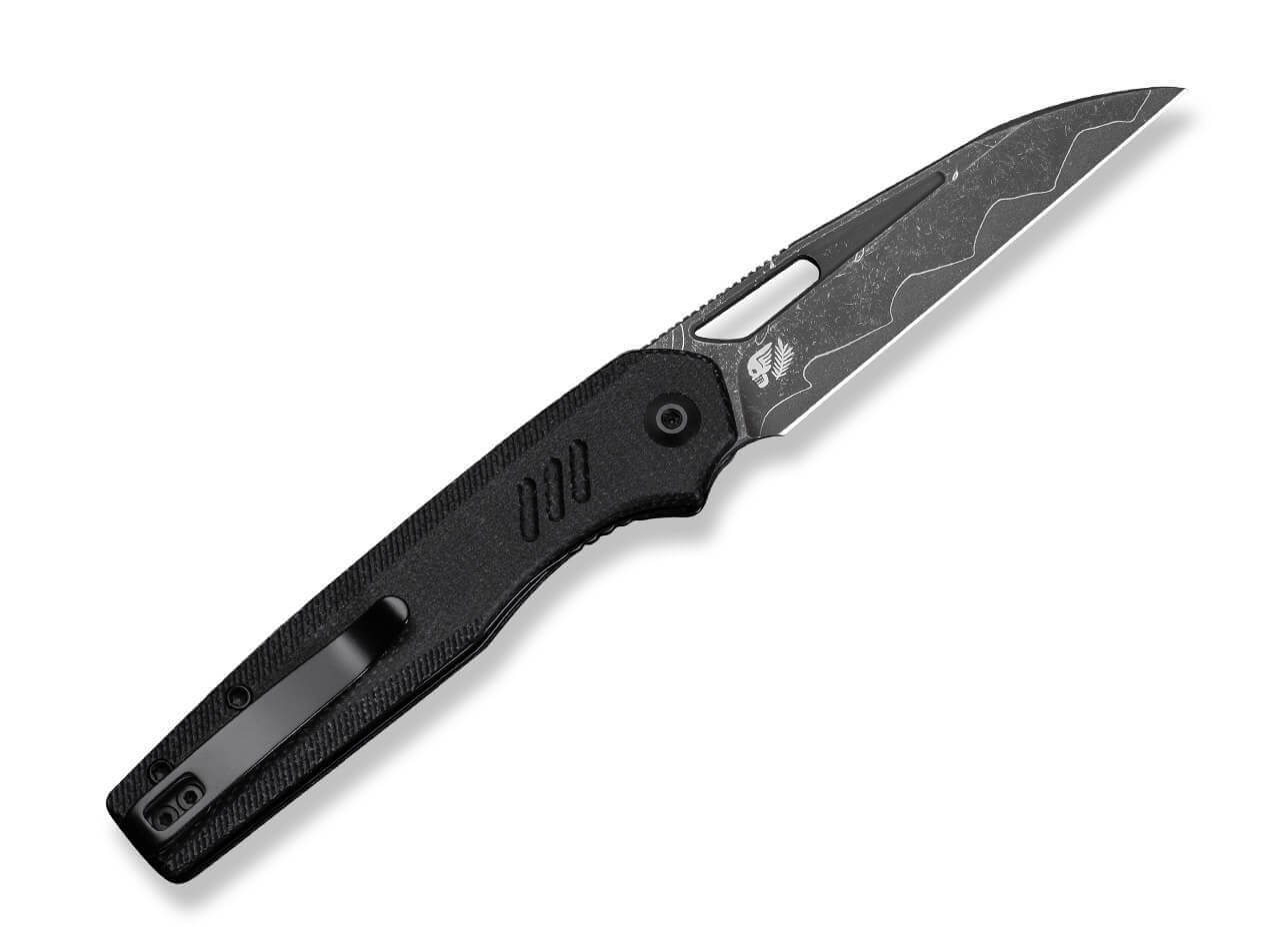 Guile Damascus Black Micarta
