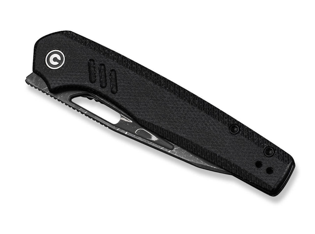 Guile Damascus Black Micarta