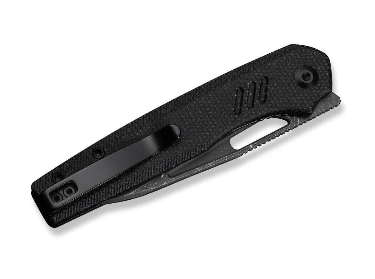 Guile Damascus Black Micarta