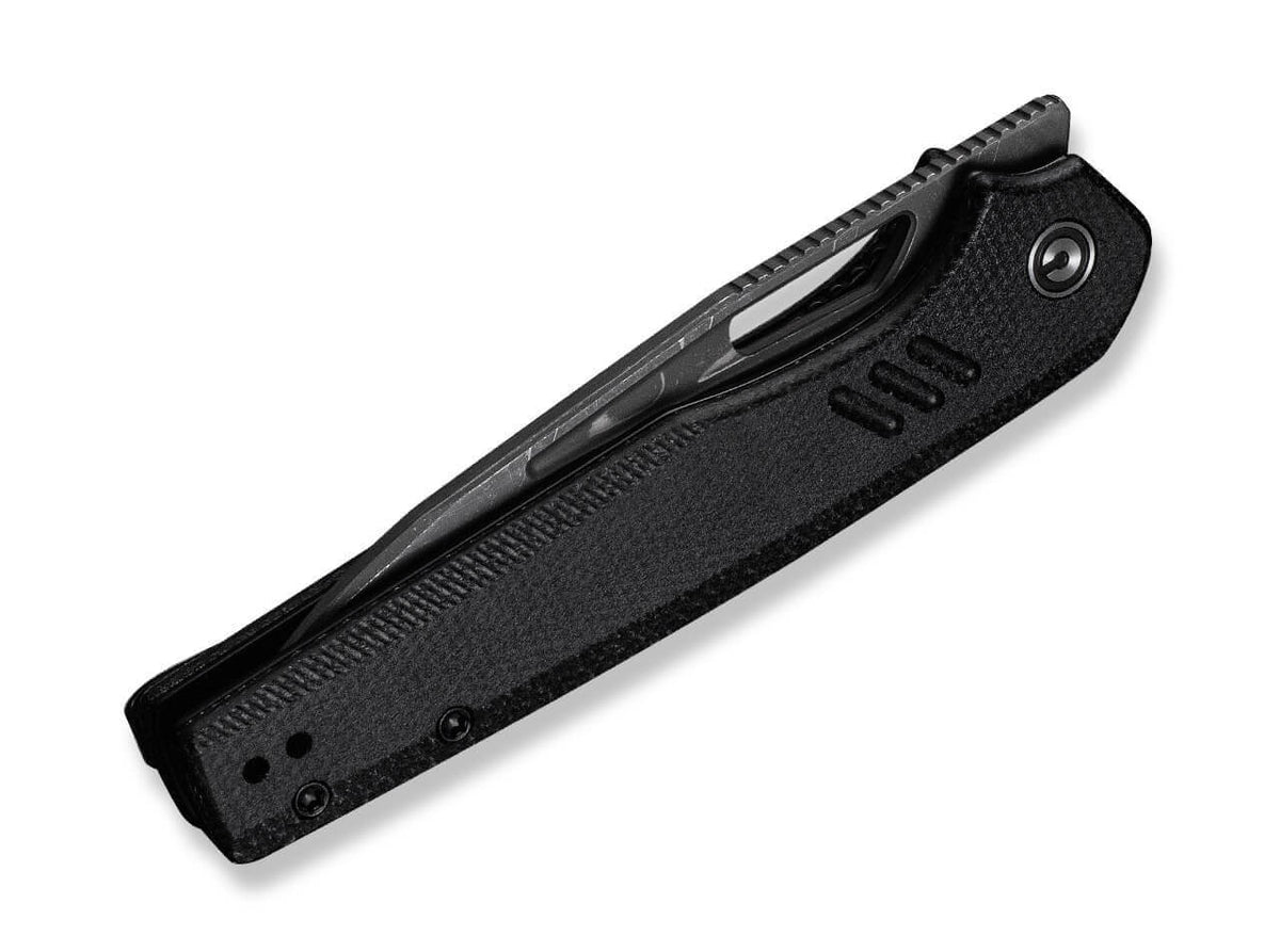 Guile Damascus Black Micarta