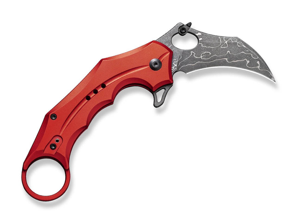 Incisor II Aluminum Red Damascus