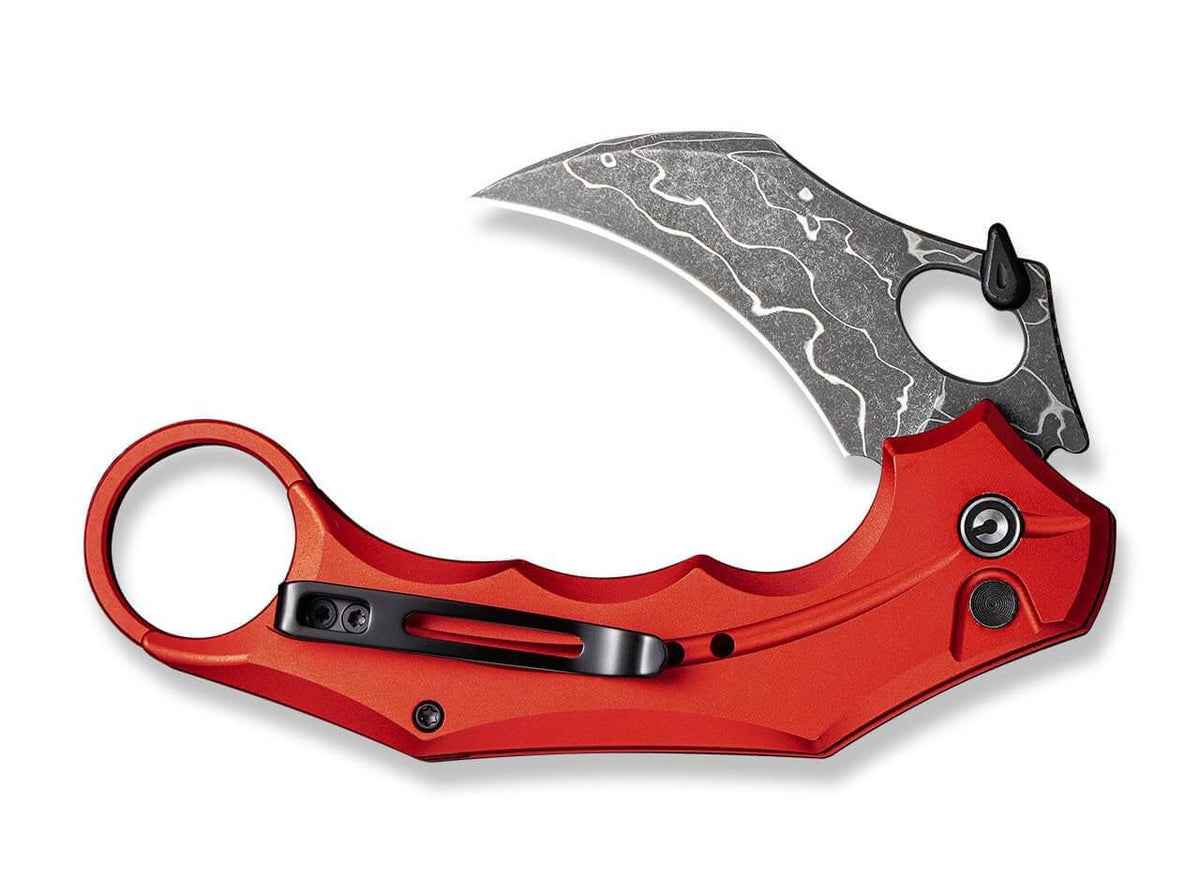 Incisor II Aluminum Red Damascus